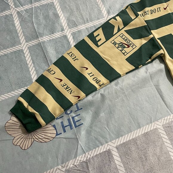 Nike Green Cream Colorblock Polo Shirt - Picture 8 of 8